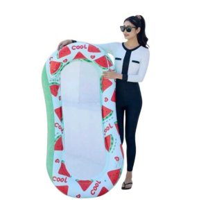 Dinnyemintás hálós vízimatrac cool strandmatrac fejtámasszal 160 X 90