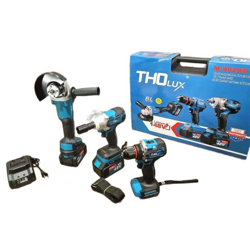 THO M-9029 Sarokcsiszoló, ütvecsavarozó és ütvefúró szerszámszett kofferban - Image 5