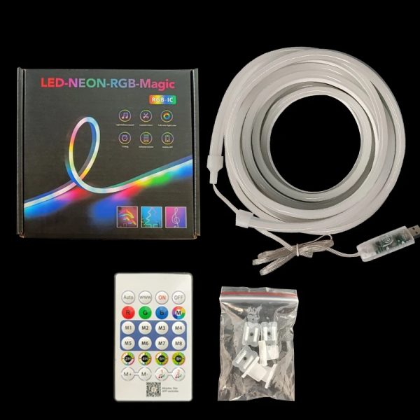 MDX-19 LED NEON RGB vágható szalag, telefonos applikációval és távirányítóval, élő zene követéssel - Image 6
