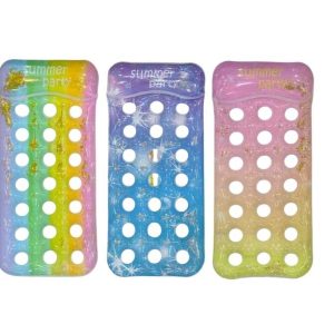 Summer Party pihenőmatrac csillámos lyukmintás strandmatrac 180 x 70