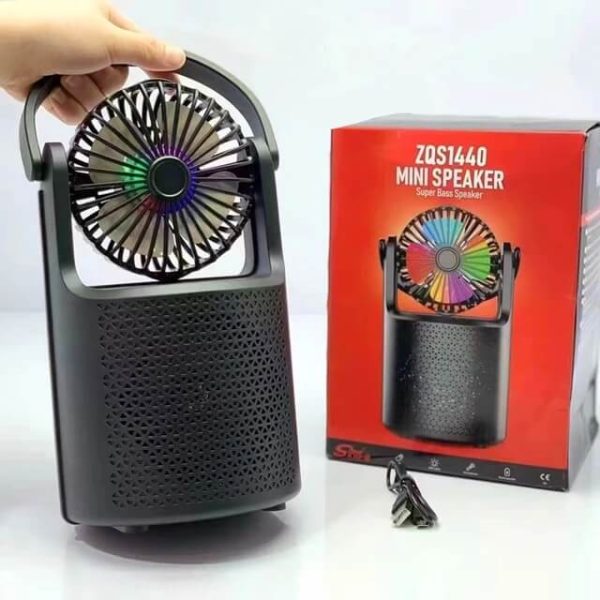 ZQS1440 Mini bluetooth hangszóró és ventilátor LED világítással - Image 7