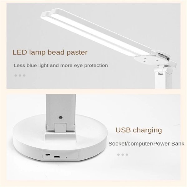 ZOLA dupla asztali USB LED lámpa összecsukható, akkumlátoros 10 W, 3000-6500K - Image 5
