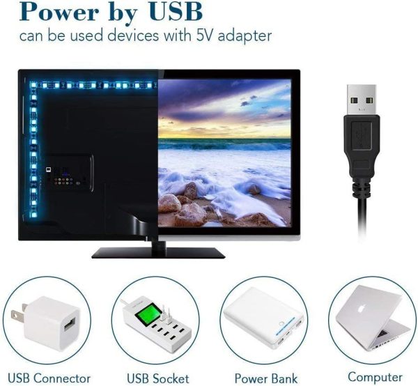 Tv strip light bluetooth - USB LED szalag TV-hez háttérvilágítás - Image 5