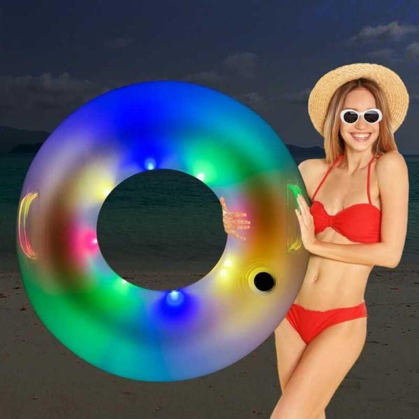 Led úszógumi átlátszó Úszógumi beépített led világítással 90 cm - Image 7