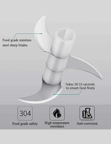 Fokhagyma aprító, daraboló 45W, 250ml, akkumulátoros, tölthető, rózsaszínű - Image 3