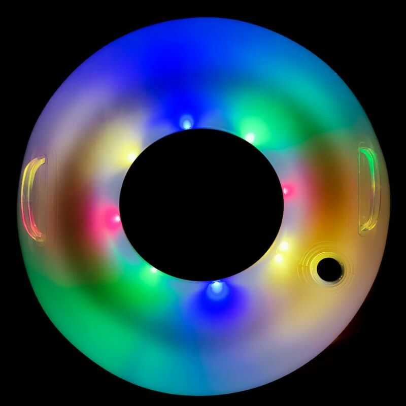 Led úszógumi átlátszó Úszógumi beépített led világítással 100 cm - Image 3