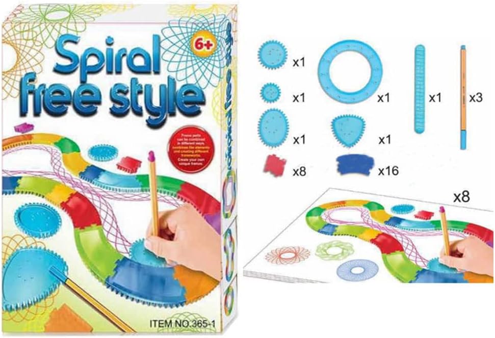 Spirográf mintázó rajzkészlet