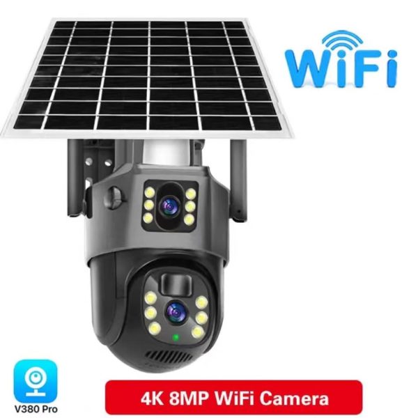 4K 8MP 4G Napelemes PTZ Biztonsági Kamera - Kettős Lencse, G15 - Image 2
