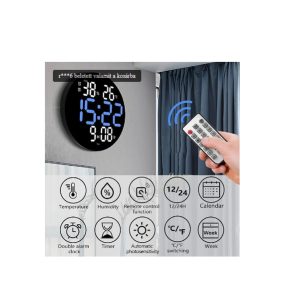 Digitális LED Falióra távirányítóval 6630