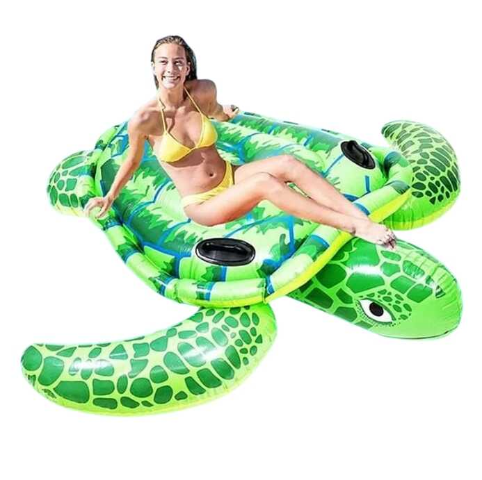 Óriás Teknős Strand sziget Strand matrac kapaszkodóval 175x175 cm