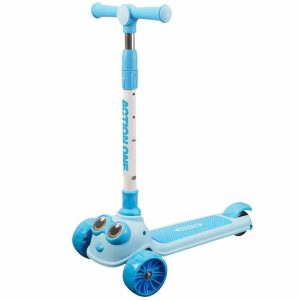 Három kerekű roller ,világító kerekekkel gyerekeknek , kék színben