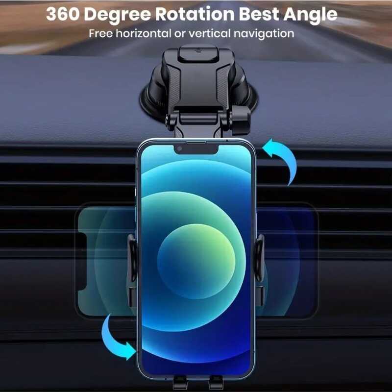 RT-664 Autós telefontartó tapadókoronggal, 360°-ban forgatható - Image 4