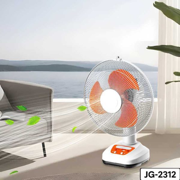 JG-2312 Napenergiás Multifunkciós Ventilátor Világítással és Töltéssel – 12 " Hordozható - Image 6