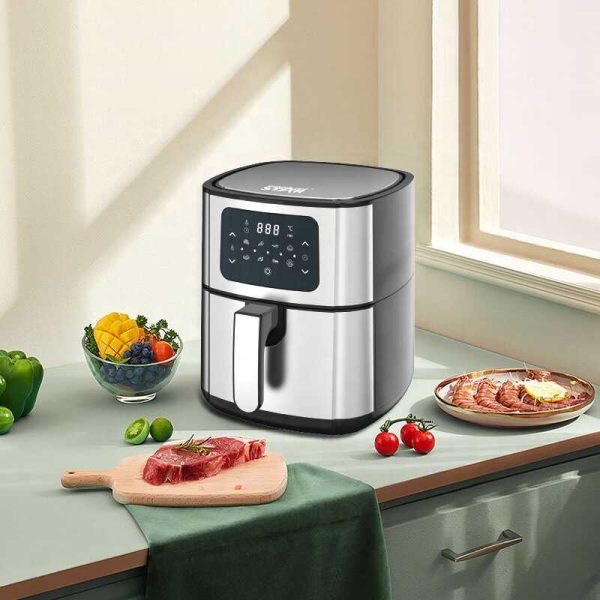 WINNING STAR ST-9645 Digitális Forrólevegős Sütő – 5.5L, 1400W, Inox - Image 6