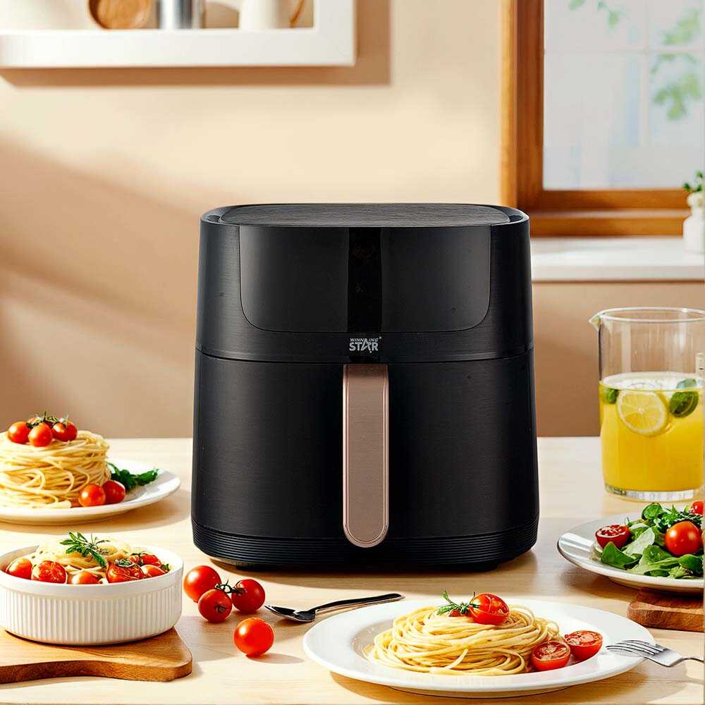 WINNING STAR ST-9652 Digitális Légsütő (Air Fryer), 6L, 1500W, 8 Előre Beállított Menüvel - Image 6