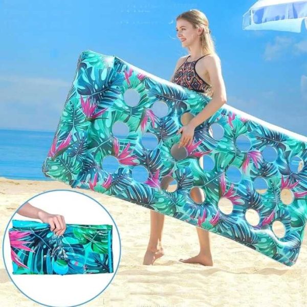 Trópusi lyukmintás pihenőmatrac strandmatrac 180 x 88 cm - Image 7