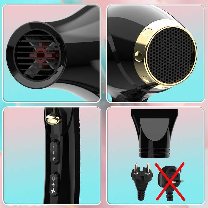 WINNING STAR ST-5706 Profi Hajszárító, 2000W, 3 Hő- és 2 Sebességfokozat, Koncentrátorral - Image 5