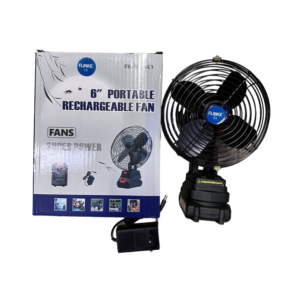 Flinke FK-VL-601 6" hordozható, újratölthető ventilátor akkumulátorral - Image 2
