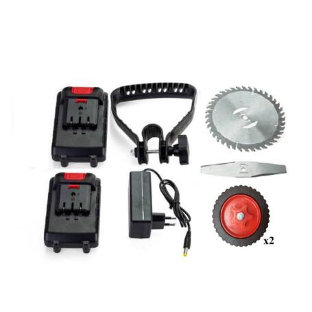 Kiyoshi 24V akkus extra könnyű segédkerekes szegélynyíró, fűkasza teleszkópos nyéllel, 2 db akksival - Image 6