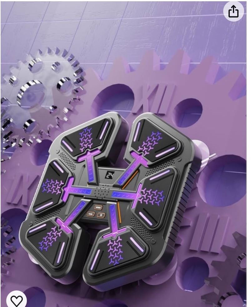 Zenés Boxfal LED Fényekkel,Gyermek Bokszgép - Image 6