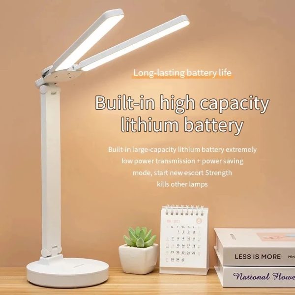 ZOLA dupla asztali USB LED lámpa összecsukható, akkumlátoros 10 W, 3000-6500K - Image 6