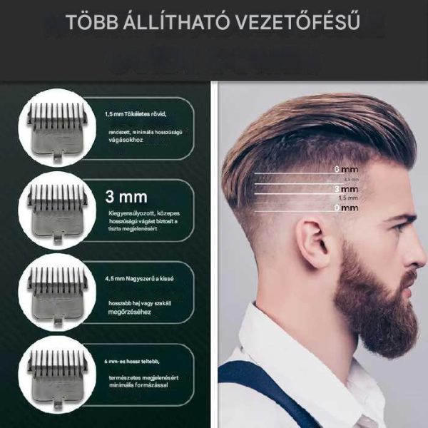 VGR V-900 Professzionális Hajvágó, Titán/Kerámia Pengék, Akkumulátoros/Vezetékes - Image 7