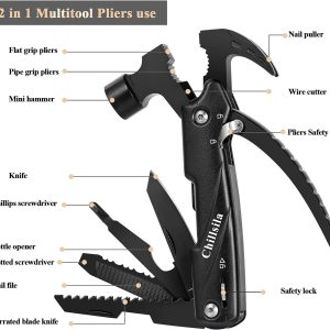 12 funkciós multifunkciós túlélő kalapács bicska