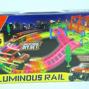 Vílágító városi autópálya készlet Világító sínkészlet nagyszerű fényeffektussal 85 db os