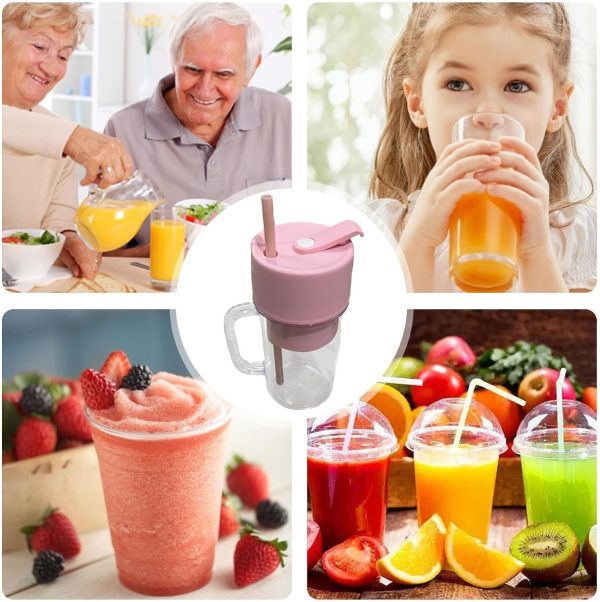 Mini smoothie készitő,pohárrá alakítható +szívószál 400ml - Image 4
