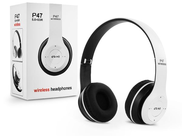P47 vezeték nélküli fejhallgató, bluetooth-al, beépített mikrofonnal, FM rádió