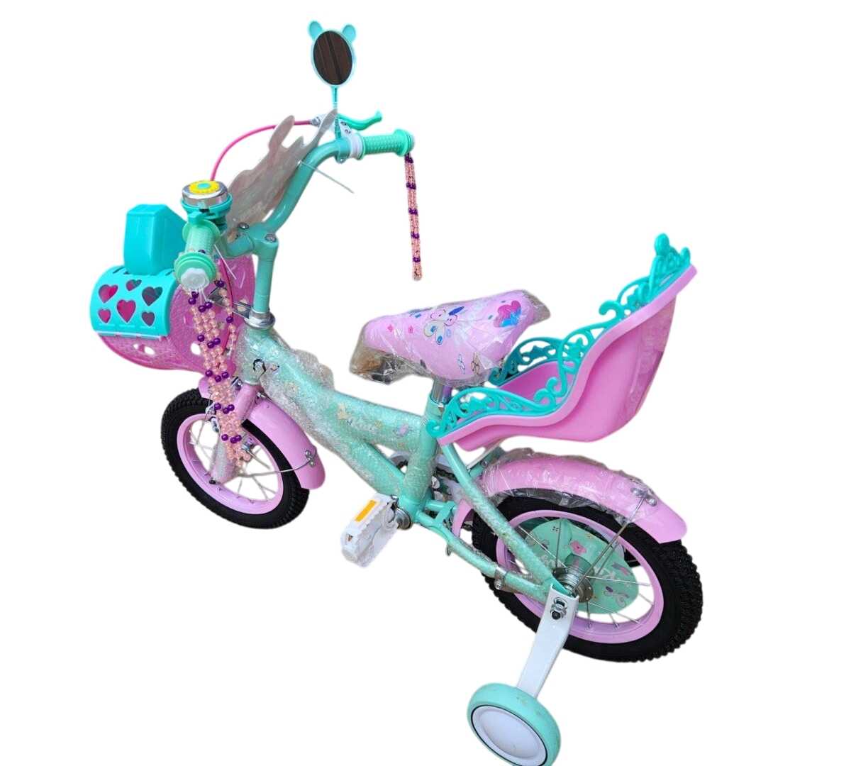 Kislány bicikli műanyag kosárral és csomagtartóval, levehető pótkerékkel az igazi kis hercegnőknek 12" colos méretben - Image 7