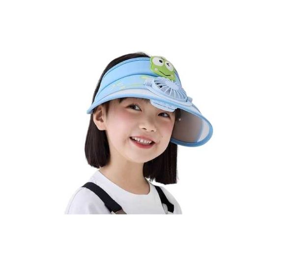 Békás Napellenzősapka gyerekeknek beépített ventilátorral , 3 féle sebességgel , usb töltés , - Image 2