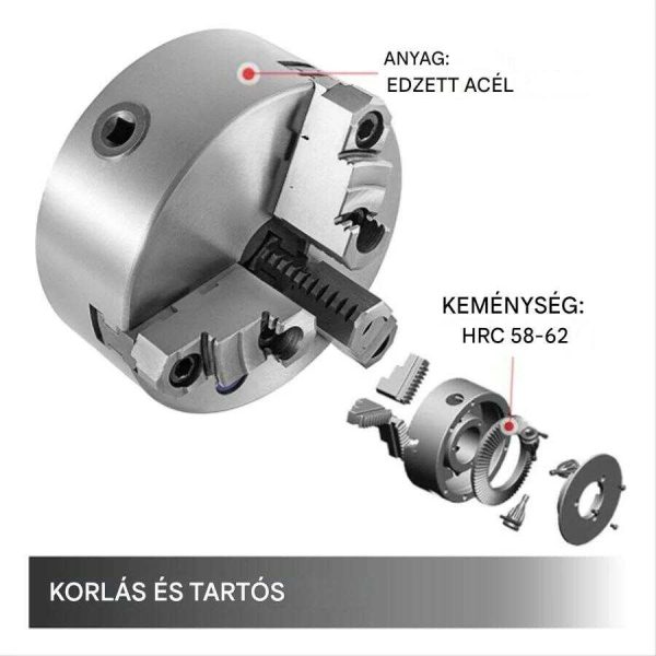 HA-6369 K11-250 Esztergatokmány, 3 pofás: Önközpontosító, 250mm - Image 6
