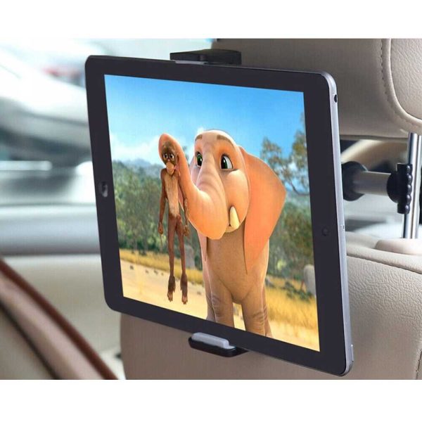 Fejtámlára rögzíthető autós telefon és tablet tartó, fekete - Image 6