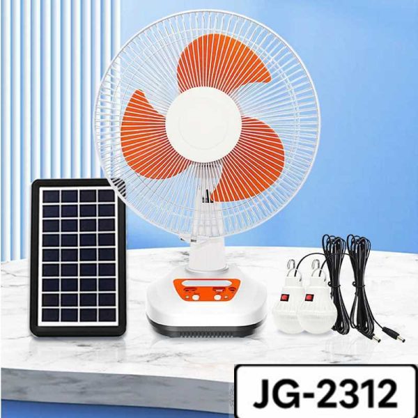 JG-2312 Napenergiás Multifunkciós Ventilátor Világítással és Töltéssel – 12 " Hordozható - Image 7