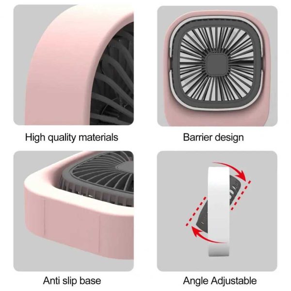 Asztali mini ventilátor KOS-19019 , 2 féle sebességgel , usb töltéssel - Image 7
