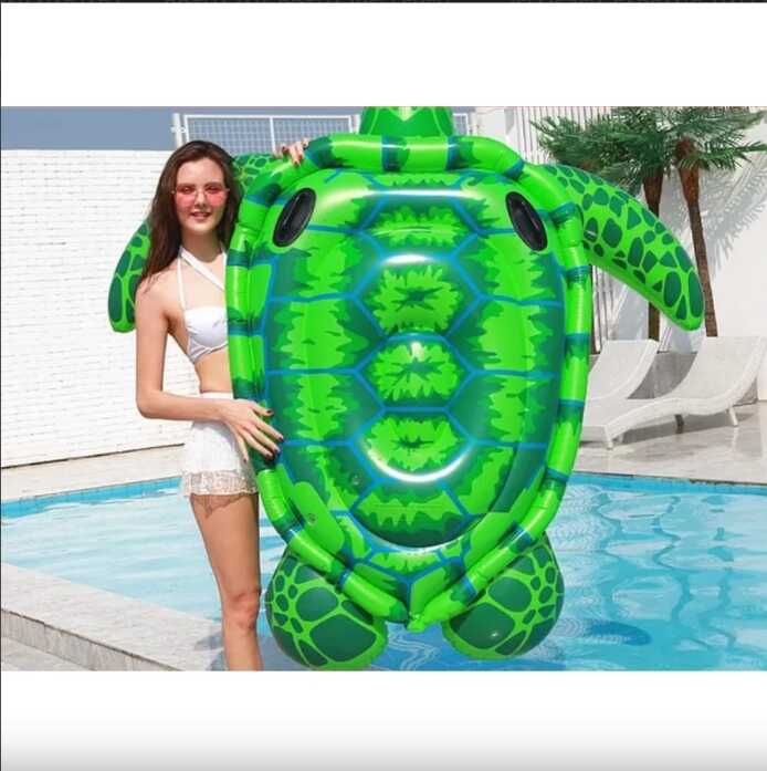 Óriás Teknős Strand sziget Strand matrac kapaszkodóval 175x175 cm - Image 7