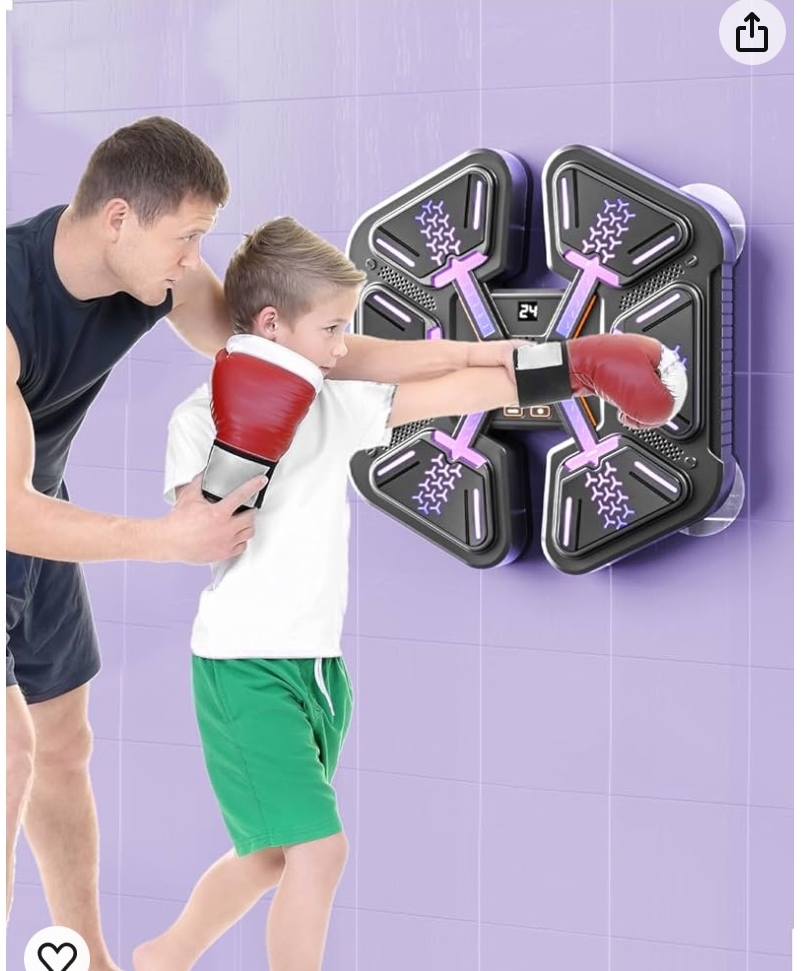 Zenés Boxfal LED Fényekkel,Gyermek Bokszgép - Image 7