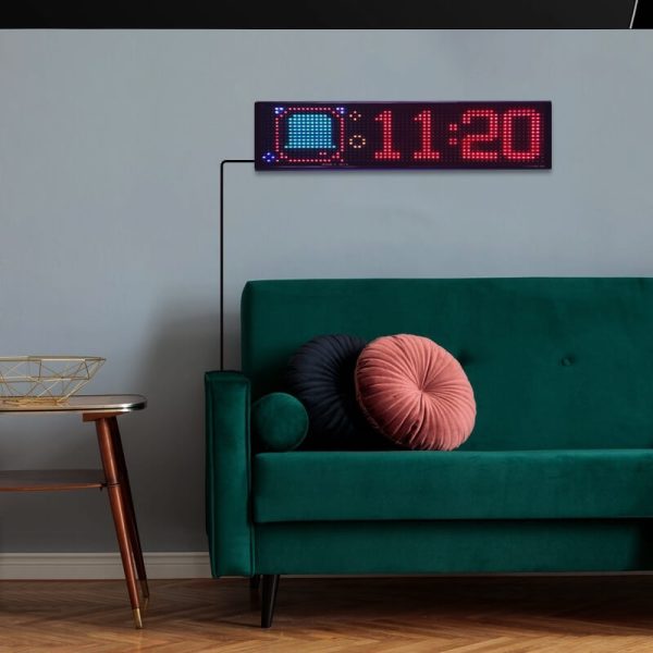 Applikációval programozható színes LED matrix panel, távirányítóval, 12W, 102x348mm - Image 3