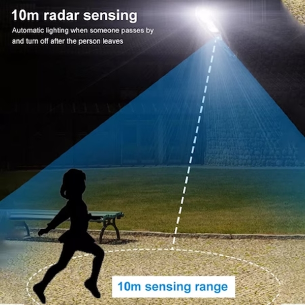 MX-T90-6 Napelemes utcai LED lámpa, mozgásérzékelővel, beépített napkollektorral és távirányítóval, 1000W - Image 8