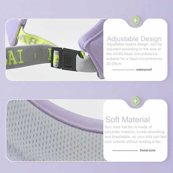 Békás Napellenzősapka gyerekeknek beépített ventilátorral , 3 féle sebességgel , usb töltés , - Image 3
