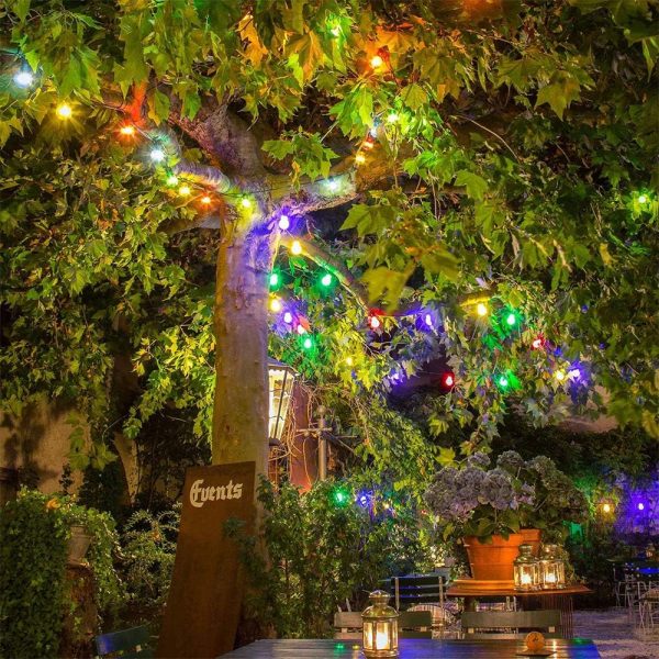 Fényfűzér diszvilágítás 10 db led színes led fény 8 méter színes ip 44 - Image 2