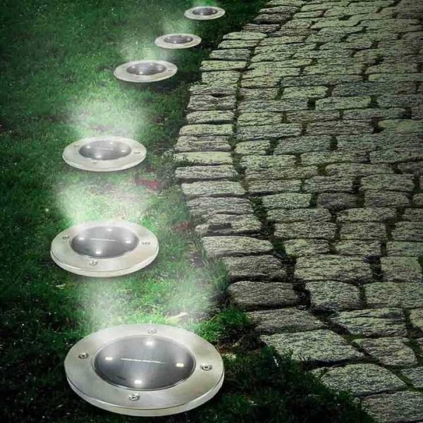 Disk Lights leszúrható 4db os napelemes kerti lámpa készlet - Image 2
