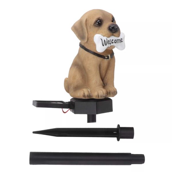 Napelemes világító kutya leszúrható kerti fény, 41 cm - Image 8