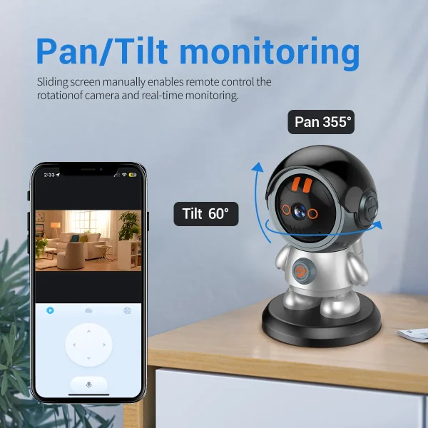 ESCAM PT302, Wi-fis IP kamera, éjjellátással, ember követéssel, egy kattintással hívás(hang két irányban) - Image 9