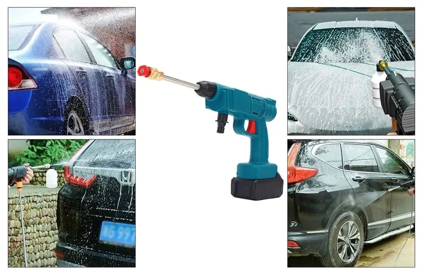 Mat-rixx Hordozható magasnyomású mosó pisztoly 2 fúvókával 2 DB 88V akkuval és habtartállyal kofferban - Image 3