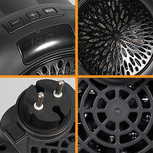 Mini konnektoros hősugárzó ledes kijelzővel 900 W - Image 3