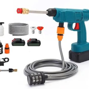 Mat-rixx Hordozható magasnyomású mosó pisztoly 2 fúvókával 2 DB 88V akkuval és habtartállyal kofferban