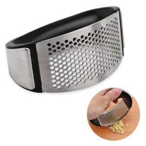 Fokhagymanyomó, fokhagymaprés, fokhagymatörő (rozsdamentes acélból)