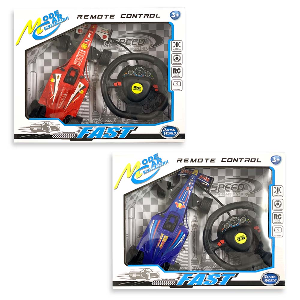 Forma 1-es versenyautó kormánnyal , piros és kék színben , 25 cm - Image 2